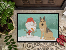 Load image into Gallery viewer, German Shepherd and Snowman Christmas Doormat - 18x27 Decorative Floor Mat – Indoor/Outdoor Rug with Artistic Flair CK2033MAT