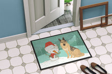 Load image into Gallery viewer, German Shepherd and Snowman Christmas Doormat - 18x27 Decorative Floor Mat – Indoor/Outdoor Rug with Artistic Flair CK2033MAT