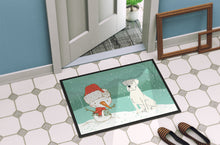 Load image into Gallery viewer, White Boxer and Snowman Christmas Doormat - 24x36 Decorative Floor Mat – Indoor/Outdoor Rug with Artistic Flair CK2034JMAT