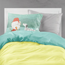 Load image into Gallery viewer, Dalmatian and Snowman Christmas  Standard Pillowcase – Artistic Decorative Front, White Back CK2037PILLOWCASE