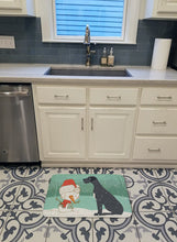 Load image into Gallery viewer, Black Great Dane and Snowman Christmas Machine Washable Memory Foam Mat CK2039RUG