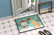 Load image into Gallery viewer, Fawn Natural Great Dane Snowman Christmas Doormat - 24x36 Decorative Floor Mat – Indoor/Outdoor Rug with Artistic Flair CK2040JMAT
