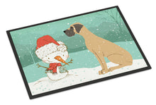 Load image into Gallery viewer, Fawn Natural Great Dane Snowman Christmas Doormat - 24x36 Decorative Floor Mat – Indoor/Outdoor Rug with Artistic Flair CK2040JMAT