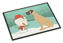 Load image into Gallery viewer, Fawn Natural Great Dane Snowman Christmas Doormat - 18x27 Decorative Floor Mat – Indoor/Outdoor Rug with Artistic Flair CK2040MAT