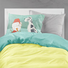 Load image into Gallery viewer, Harlequin Great Dane Snowman Christmas  Standard Pillowcase – Artistic Decorative Front, White Back CK2042PILLOWCASE