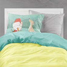 Load image into Gallery viewer, Brindle Greyhound Snowman Christmas  Standard Pillowcase – Artistic Decorative Front, White Back CK2043PILLOWCASE