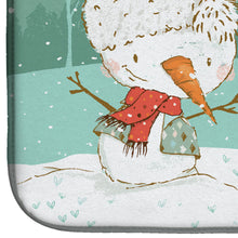 Load image into Gallery viewer, Siberian Husky Snowman Christmas Dish Drying Mat – Absorbent, Artistic Kitchen Essentials CK2046DDM