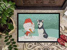 Load image into Gallery viewer, Siberian Husky Snowman Christmas Doormat - 24x36 Decorative Floor Mat – Indoor/Outdoor Rug with Artistic Flair CK2046JMAT