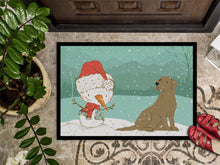 Load image into Gallery viewer, Chocolate Labrador Snowman Christmas Doormat - 24x36 Decorative Floor Mat – Indoor/Outdoor Rug with Artistic Flair CK2048JMAT