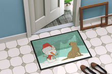 Load image into Gallery viewer, Chocolate Labrador Snowman Christmas Doormat - 24x36 Decorative Floor Mat – Indoor/Outdoor Rug with Artistic Flair CK2048JMAT
