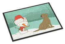 Load image into Gallery viewer, Chocolate Labrador Snowman Christmas Doormat - 24x36 Decorative Floor Mat – Indoor/Outdoor Rug with Artistic Flair CK2048JMAT