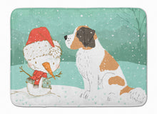 Load image into Gallery viewer, Saint Bernard Snowman Christmas Machine Washable Memory Foam Mat CK2050RUG