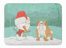 Load image into Gallery viewer, English Bulldog Snowman Christmas Machine Washable Memory Foam Mat CK2053RUG