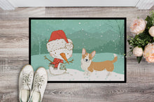 Load image into Gallery viewer, Cardigan Corgi Snowman Christmas Doormat - 18x27 Decorative Floor Mat – Indoor/Outdoor Rug with Artistic Flair CK2063MAT