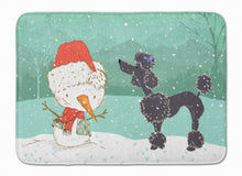 Load image into Gallery viewer, Black Poodle Snowman Christmas Machine Washable Memory Foam Mat CK2064RUG