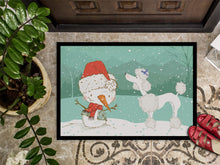 Load image into Gallery viewer, White Poodle Snowman Christmas Doormat - 24x36 Decorative Floor Mat – Indoor/Outdoor Rug with Artistic Flair CK2067JMAT