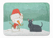 Load image into Gallery viewer, Scottish Terrier Snowman Christmas Machine Washable Memory Foam Mat CK2068RUG