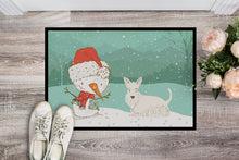Load image into Gallery viewer, Wheaten Scottish Terrier Snowman Christmas Doormat - 24x36 Decorative Floor Mat – Indoor/Outdoor Rug with Artistic Flair CK2069JMAT
