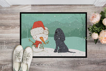 Load image into Gallery viewer, Black Spaniel Snowman Christmas Doormat - 24x36 Decorative Floor Mat – Indoor/Outdoor Rug with Artistic Flair CK2070JMAT