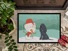 Load image into Gallery viewer, Black Spaniel Snowman Christmas Doormat - 24x36 Decorative Floor Mat – Indoor/Outdoor Rug with Artistic Flair CK2070JMAT