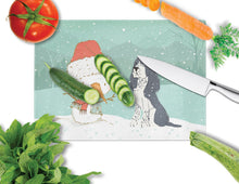 Load image into Gallery viewer, English Springer Spaniel Snowman Christmas Glass Cutting Boards – Durable, Decorative Kitchen Art Large CK2073LCB