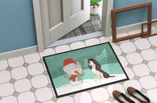Load image into Gallery viewer, Brown English Springer Spaniel Snowman Christmas Doormat - 18x27 Decorative Floor Mat – Indoor/Outdoor Rug with Artistic Flair CK2074MAT