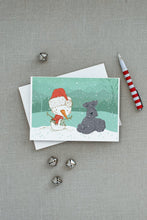 Load image into Gallery viewer, Lakeland Terrier Snowman Christmas Greeting Cards -  Blank Note Cards – 8-Pack of Artist-Designed Cards with Envelopes