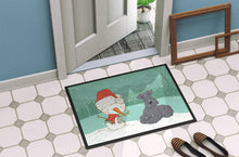 Load image into Gallery viewer, Lakeland Terrier Snowman Christmas Doormat - 24x36 Decorative Floor Mat – Indoor/Outdoor Rug with Artistic Flair CK2077JMAT