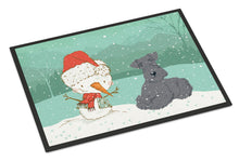 Load image into Gallery viewer, Lakeland Terrier Snowman Christmas Doormat - 18x27 Decorative Floor Mat – Indoor/Outdoor Rug with Artistic Flair CK2077MAT