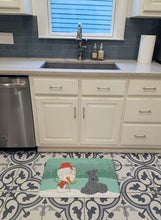 Load image into Gallery viewer, Lakeland Terrier Snowman Christmas Machine Washable Memory Foam Mat CK2077RUG