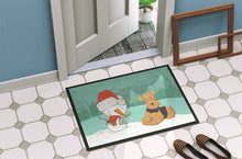 Load image into Gallery viewer, Airedale Terrier Snowman Christmas Doormat - 18x27 Decorative Floor Mat – Indoor/Outdoor Rug with Artistic Flair CK2078MAT