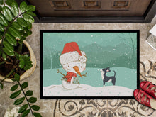 Load image into Gallery viewer, Black Chihuahua Snowman Christmas Doormat - 24x36 Decorative Floor Mat – Indoor/Outdoor Rug with Artistic Flair CK2080JMAT