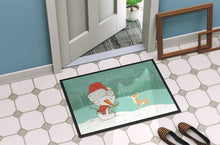 Load image into Gallery viewer, Tan Chihuahua Snowman Christmas Doormat - 24x36 Decorative Floor Mat – Indoor/Outdoor Rug with Artistic Flair CK2081JMAT