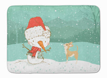 Load image into Gallery viewer, Tan Chihuahua Snowman Christmas Machine Washable Memory Foam Mat CK2081RUG