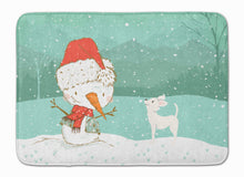 Load image into Gallery viewer, White Chihuahua Snowman Christmas Machine Washable Memory Foam Mat CK2082RUG