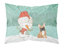 Load image into Gallery viewer, Fawn French Bulldog Snowman Christmas  Standard Pillowcase – Artistic Decorative Front, White Back CK2086PILLOWCASE