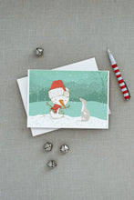 Load image into Gallery viewer, Italian Greyhound Snowman Christmas Greeting Cards -  Blank Note Cards – 8-Pack of Artist-Designed Cards with Envelopes