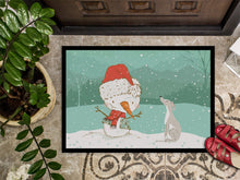 Load image into Gallery viewer, Italian Greyhound Snowman Christmas Doormat - 24x36 Decorative Floor Mat – Indoor/Outdoor Rug with Artistic Flair CK2089JMAT