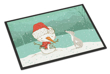 Load image into Gallery viewer, Italian Greyhound Snowman Christmas Doormat - 24x36 Decorative Floor Mat – Indoor/Outdoor Rug with Artistic Flair CK2089JMAT
