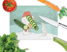 Load image into Gallery viewer, Italian Greyhound Snowman Christmas Glass Cutting Boards – Durable, Decorative Kitchen Art Large CK2089LCB