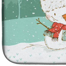 Load image into Gallery viewer, Jack Russell Terrier Snowman Christmas Dish Drying Mat – Absorbent, Artistic Kitchen Essentials CK2090DDM