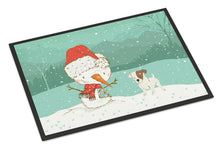 Load image into Gallery viewer, Jack Russell Terrier Snowman Christmas Doormat - 24x36 Decorative Floor Mat – Indoor/Outdoor Rug with Artistic Flair CK2090JMAT