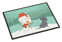 Load image into Gallery viewer, Black Maltese Snowman Christmas Doormat - 18x27 Decorative Floor Mat – Indoor/Outdoor Rug with Artistic Flair CK2092MAT
