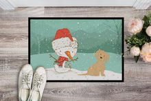 Load image into Gallery viewer, Brown Maltese Snowman Christmas Doormat - 24x36 Decorative Floor Mat – Indoor/Outdoor Rug with Artistic Flair CK2093JMAT