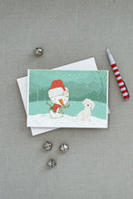 Load image into Gallery viewer, Maltese Snowman Christmas Greeting Cards -  Blank Note Cards – 8-Pack of Artist-Designed Cards with Envelopes