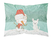 Load image into Gallery viewer, Westie Terrier Snowman Christmas  Standard Pillowcase – Artistic Decorative Front, White Back CK2097PILLOWCASE