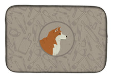 Load image into Gallery viewer, Akita In the Kitchen Dish Drying Mat – Absorbent, Artistic Kitchen Essentials CK2159DDM