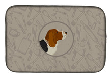 Load image into Gallery viewer, Basset Hound In the Kitchen Dish Drying Mat – Absorbent, Artistic Kitchen Essentials CK2165DDM
