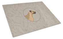 Load image into Gallery viewer, Border Terrier In the Kitchen Glass Cutting Boards – Durable, Decorative Kitchen Art Large CK2170LCB