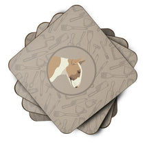 Load image into Gallery viewer, Fawn and White Bull Terrier In the Kitchen Foam Coaster  CK2175FC